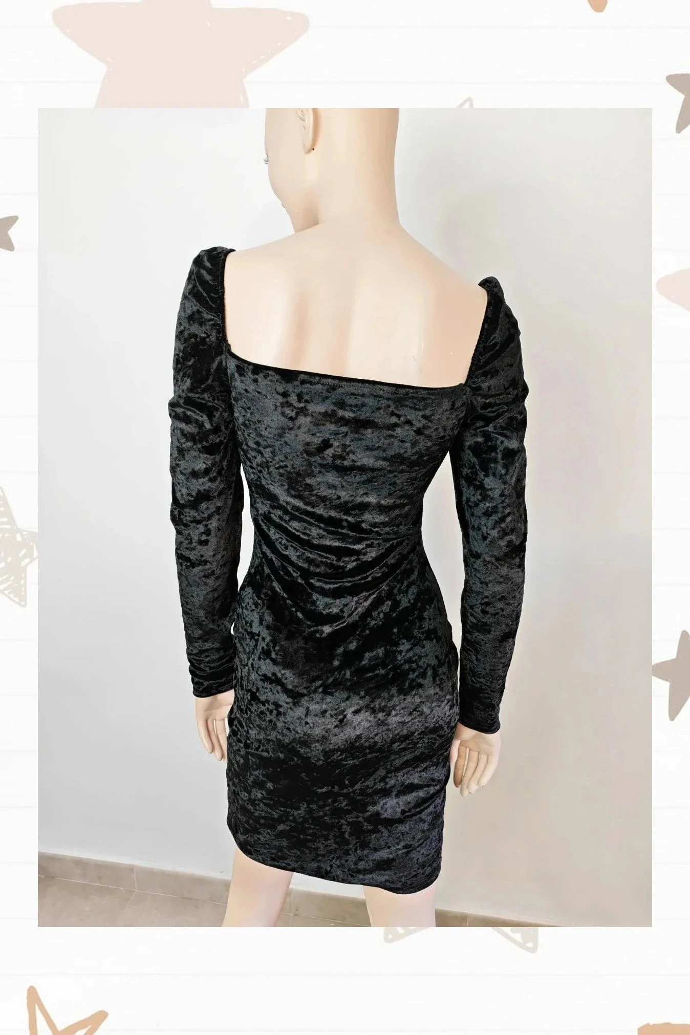 Vestido preto de veludo Dorothy Perkins – photo 4